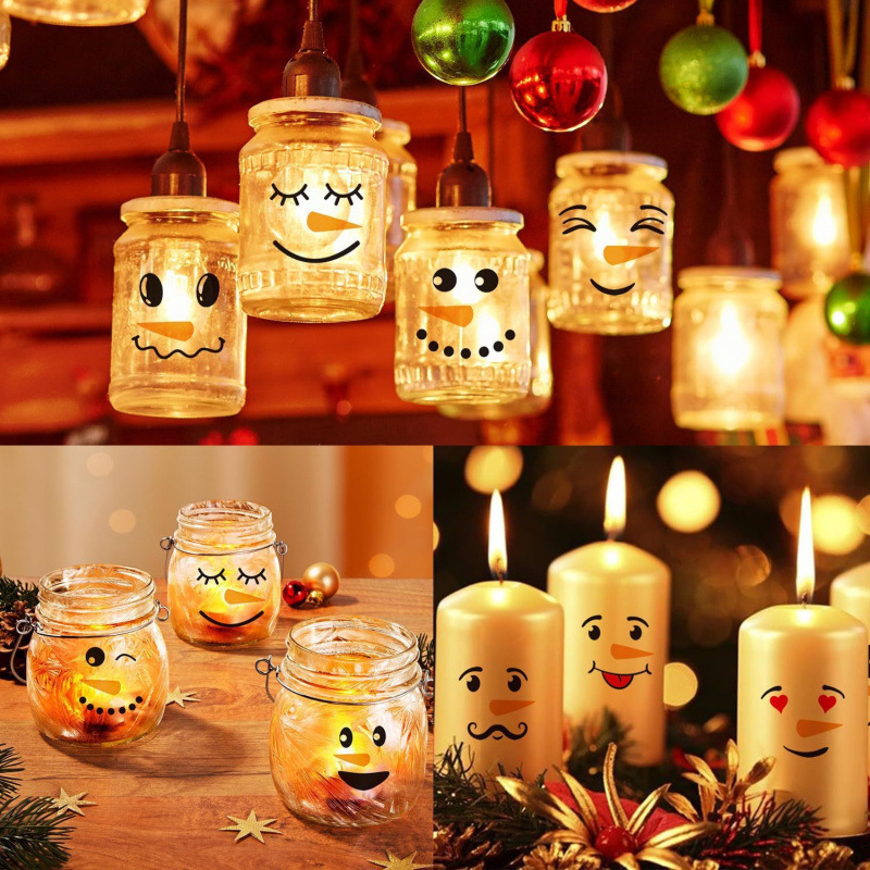 Navidad transfronteriza en stock pegatinas de pared decoración de la pared de la sala de estar del dormitorio pegatinas de pared DIY graffiti muñeco de nieve