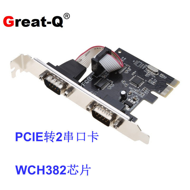 Pciターン2シリアルカード9ピンカード232アダプタとcomポート拡張カードWCH382L|undefined
