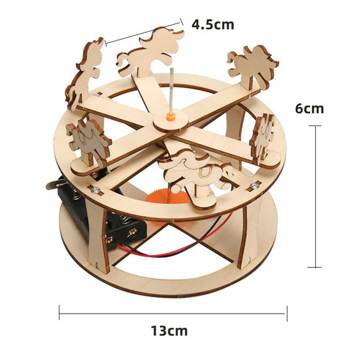 Science small production DIY carousel, children's handmade primary school science experiment steam education science and teaching aids