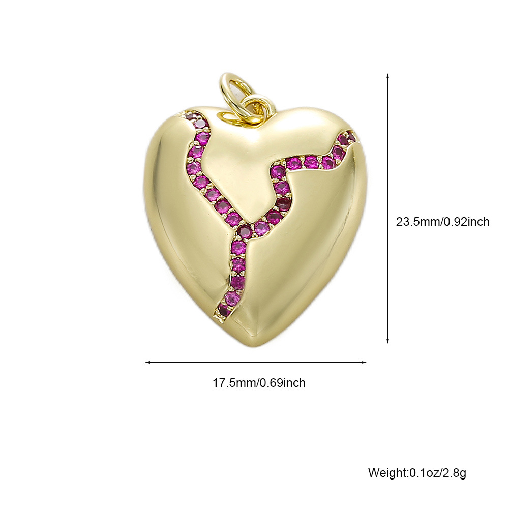 3g Weight Pendant Jewelry Making Type Zircon Inlay Material DIY Jewelry Accessories Classification 1 Piece Quantity Copper Material Devil's Eye, Heart Shape Pattern All Seasons Season Plating Design Classic Style Style 1 Piece Copper Zircon Devil's Eye Heart Shape Pendant DIY Jewelry Accessories 无
