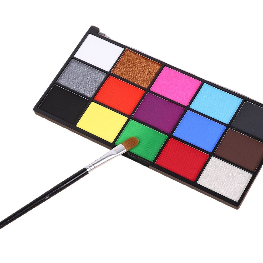 Pintura de pintura corporal, pintura facial soluble en agua, crema corporal, maquillaje de Navidad para niños Halloween