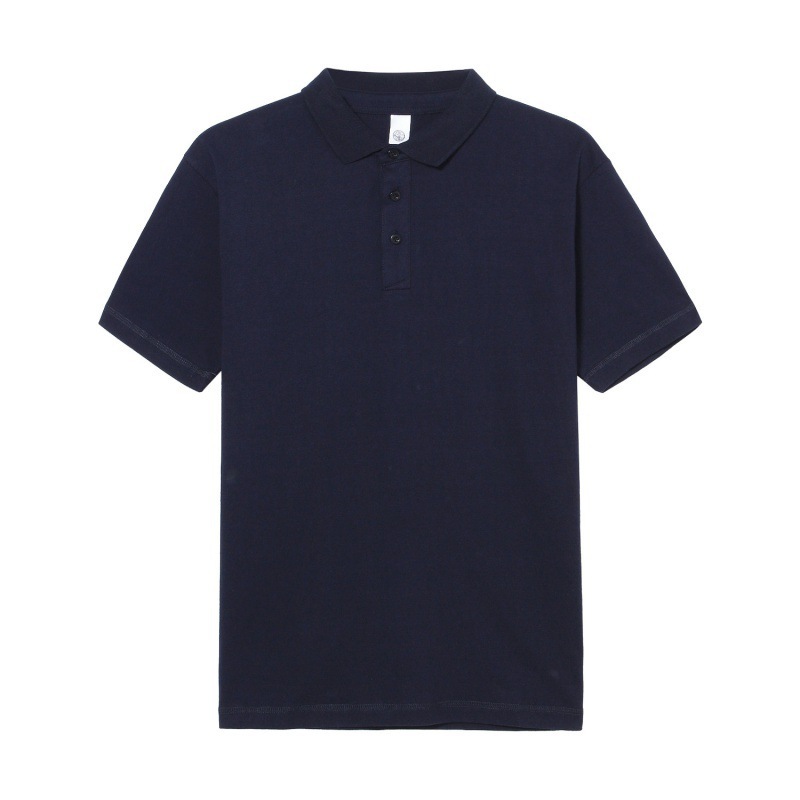 ビジネス男性poloシャツ日系重ポンド純綿襟tシャツポールシャツゆるい純色女性作業服250g|undefined