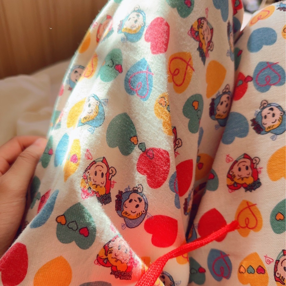Pijamas sueltos de cereza de manzana de algodón cepillado, pantalones lindos para el hogar
