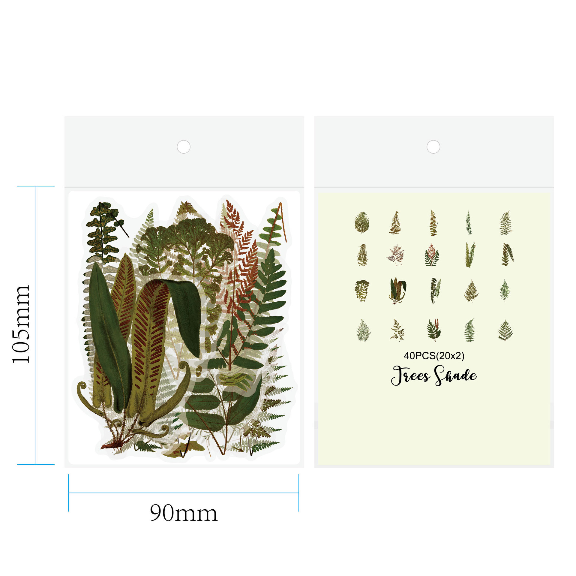 蕨类-黄TREE SHADE 40枚/包 