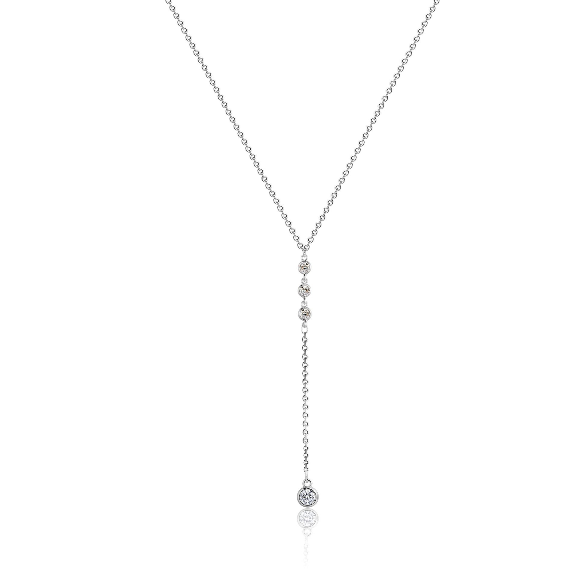 fashionable universal copper necklace with zircon