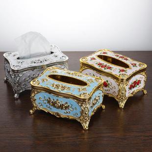 European Style Tissue Box Creative Hotel Living Room Nordic Simple New Chinese Style Dining Table Hall Paper Pumping High-end KTV Paper Box