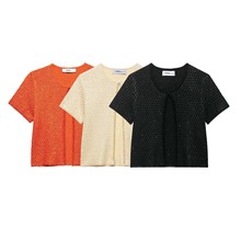 跨境女装批发欧美风珠片珍珠开衫复古百搭宽松针织上衣罩衫