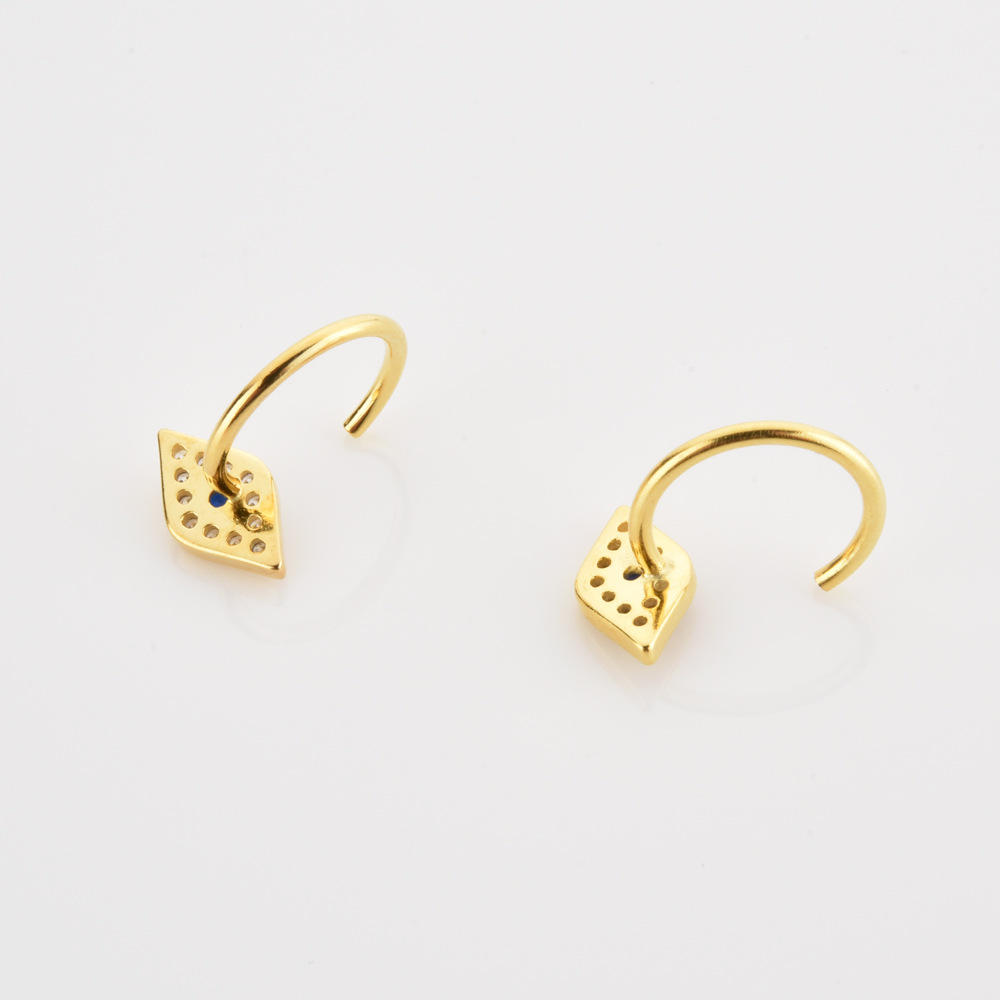 Earrings Classification 1 Pair Quantity 1 Pair 925 Sterling Silver Zircon Geometric Earrings