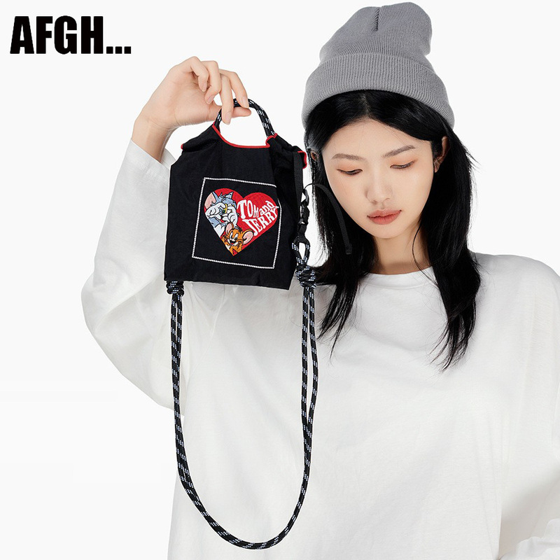 AFGH Warner Genuine Licensed Cat and Mouse TomJerry Embroidered MINI Bag Crossbody Bag Premium Tom Jerry