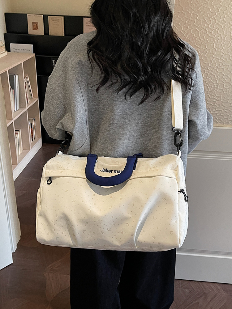 Bolsa de viaje de gran capacidad de viaje de corta distancia, bolsa de equipaje de mano de moda de mujer, bolsa de ejercicio deportiva ligera, bolsa de almacenamiento en espera de producción image 5