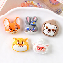新款动物城树脂配件 手工diy奶油胶发夹发饰文具车载饰品配饰材料