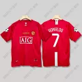 0708m united main short-sleeved champions league no. 7 ronaldo with badge