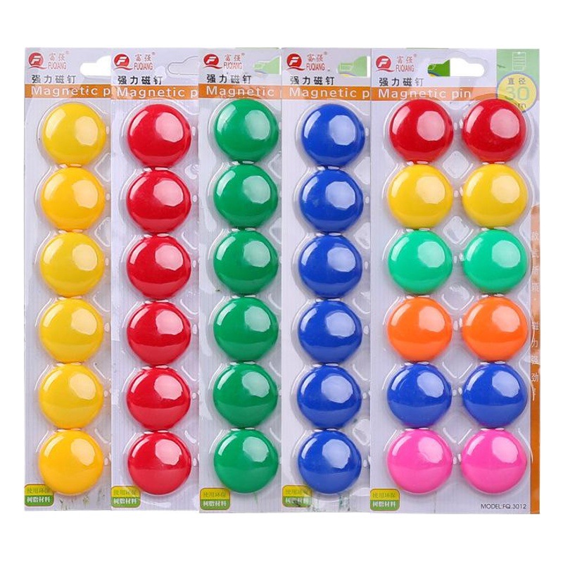 Juego de imanes didácticos, cuentas magnéticas para estudiantes, pizarra blanca de oficina, pizarra magnética fuerte, experimentos, pegatinas magnéticas redondas de colores, venta al por mayor
