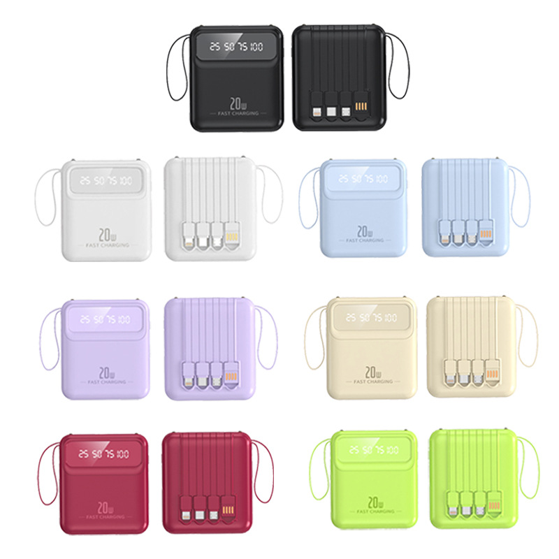 Bring Your Own Cable, Power Bank 3c Certified 20000mAh Large-capacity Mobile Power Supply_voghion.com