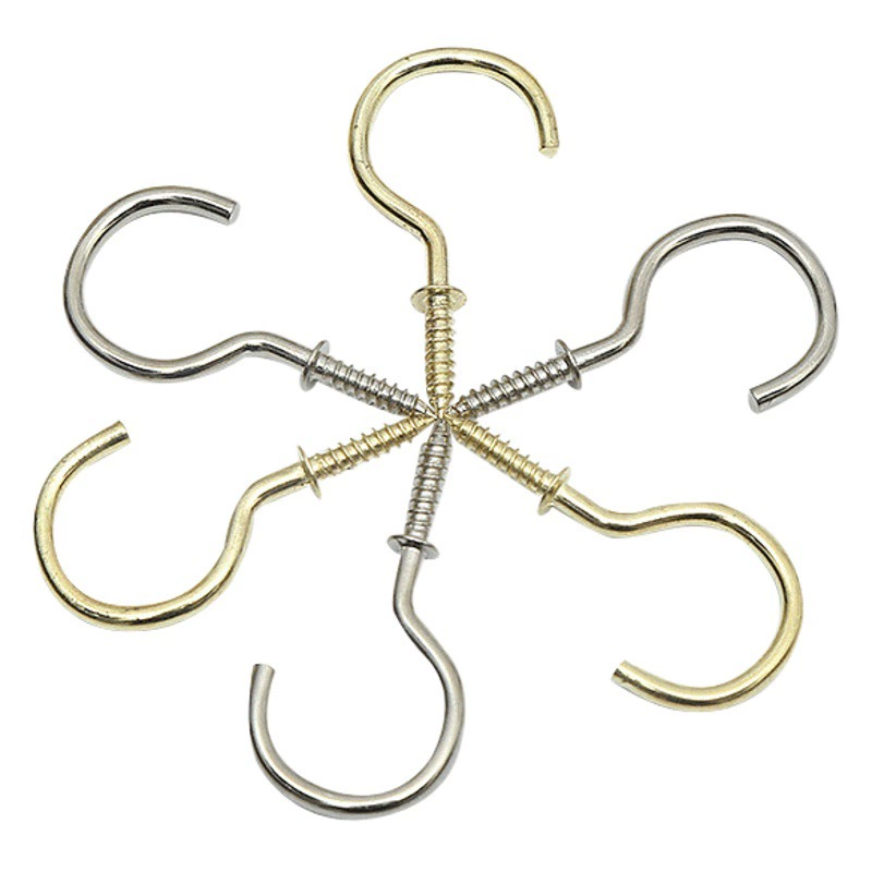 Нержавеющая Сталь Оцинкованный вопросительный знак крючок для чашки 304 открытый овечий глаз гвоздь вопросительный знак крючок кольцо овечий глаз лампа крючок