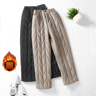 Real shot 2024 winter new casual plus size loose cotton elastic waist cotton pants women's pants #9307
