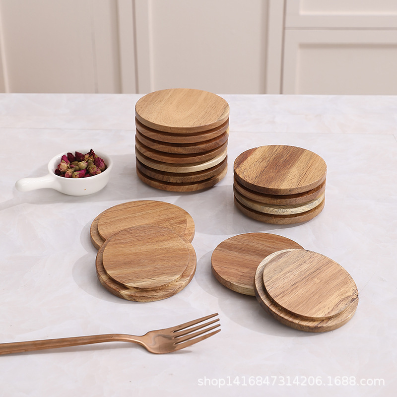 竹木盖子复古相思木盖子玻璃瓶马克杯密封盖木质香水蜡烛盖现货