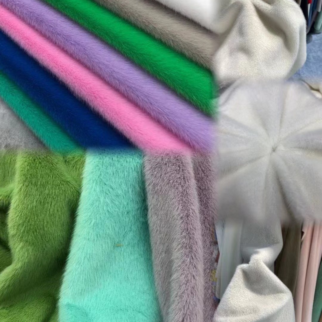 76 colores de visón de jade pequeño dorado visón de lana de pelo alto y bajo abrigo juguetes maletas zapatillas tela