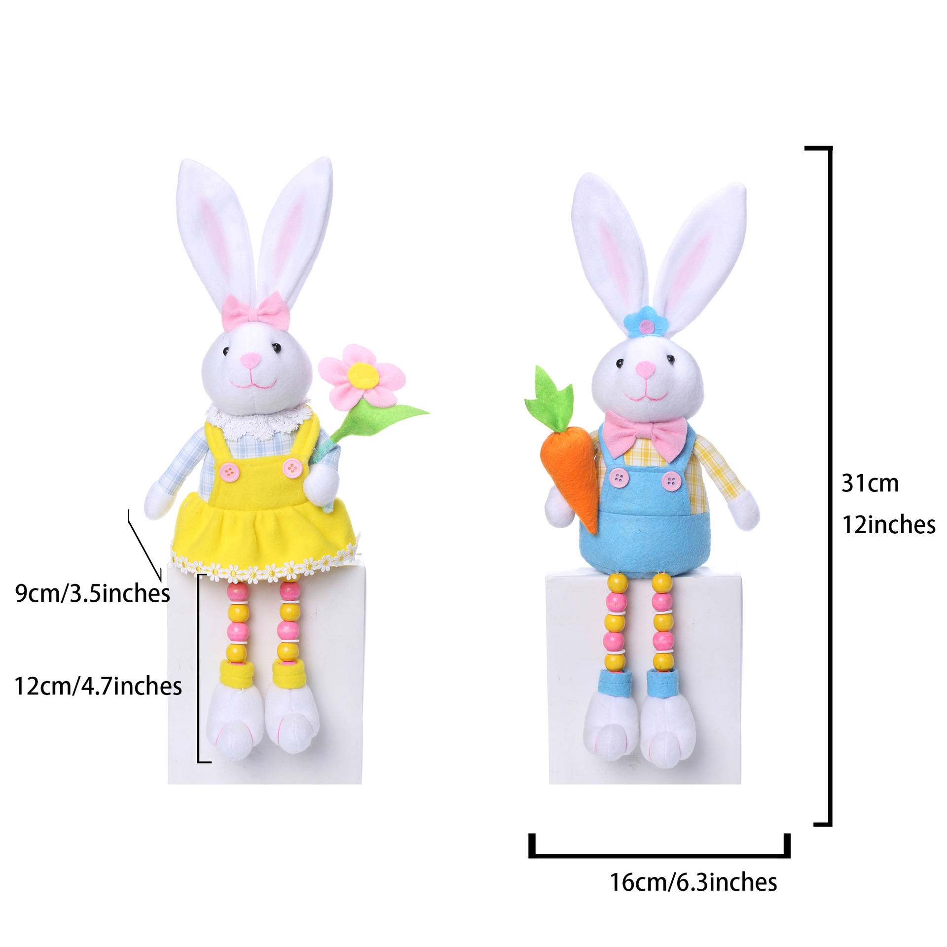 Christmas Pastoral Rabbit Nonwoven Festival Decorative Props display picture 5