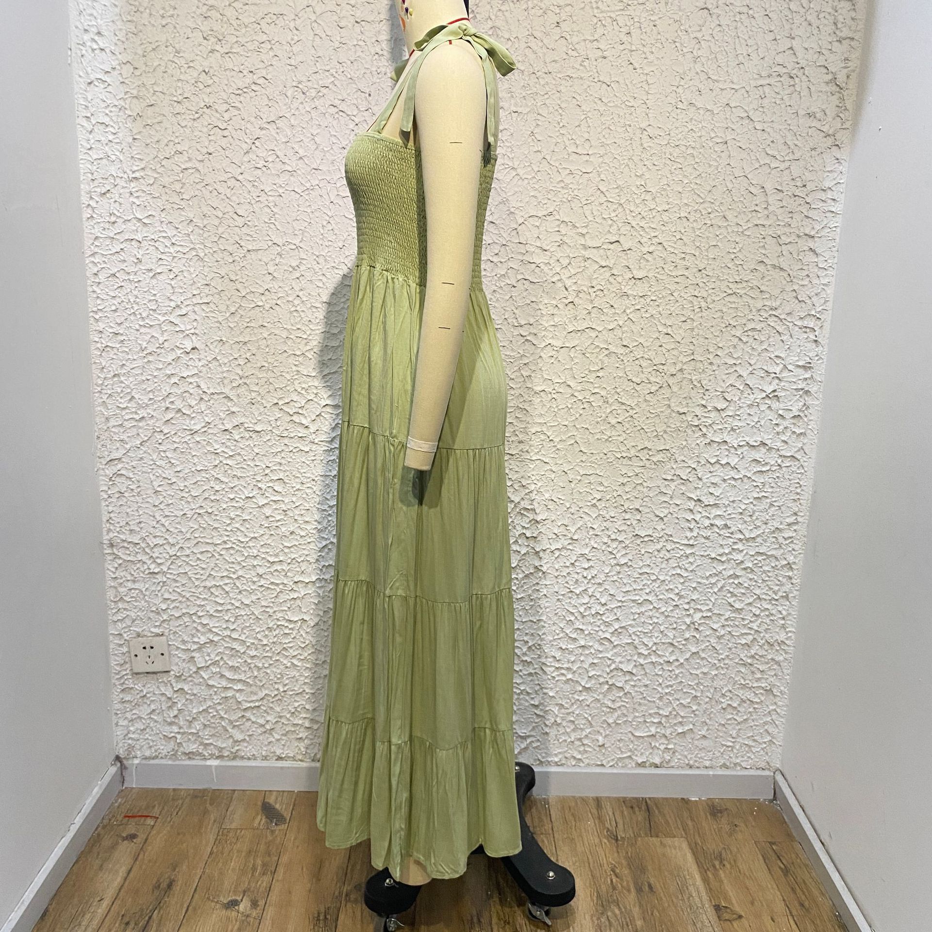259g Weight Maxi Long Dress Dress Length Type Sleeveless Sleeve Length Regular Dress Dresses Type Regular Sleeve Sleeve Type Polyester Fabric Type High Waist Waist Line Daily Occasion Strap Neckline Regular Fit Fit Type Printing, Polka Dots Pattern Summer, Spring Season Women's Gender Elegant Style Wholesale Women's Elegant Printing Polka Dots Daily Strap Sleeveless Regular Dress 93