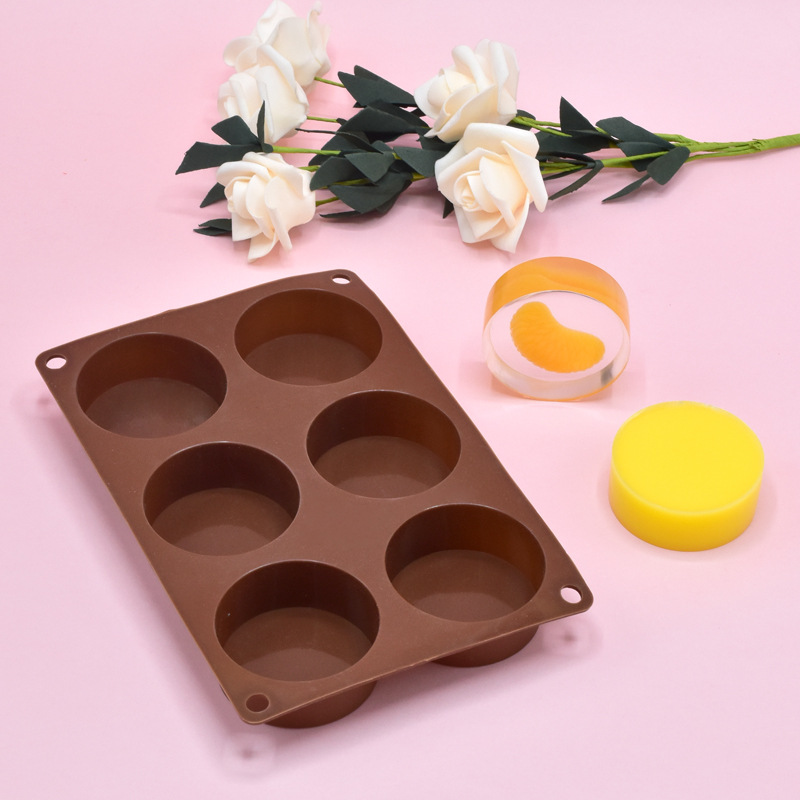 Nuevo 6-pieza cilíndrica molde de pastel de silicona molde de chocolate bricolaje cocina del hogar utensilios para hornear en stock al por mayor