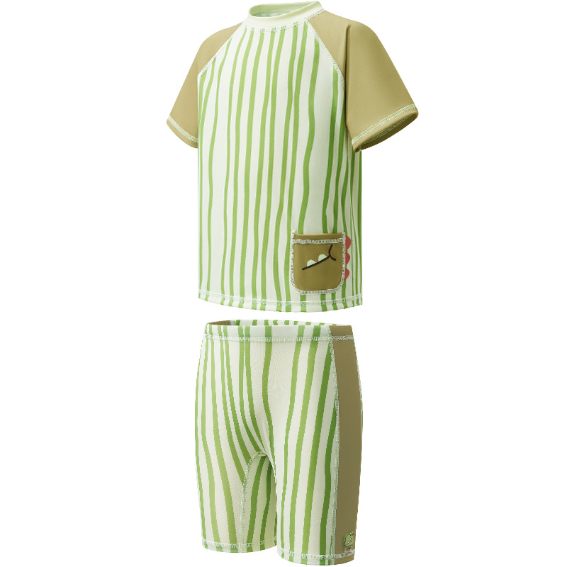 KK árbol traje de baño para bebé traje de baño para niños dividido niño niña niño manga corta verano playa protección solar aguas termales