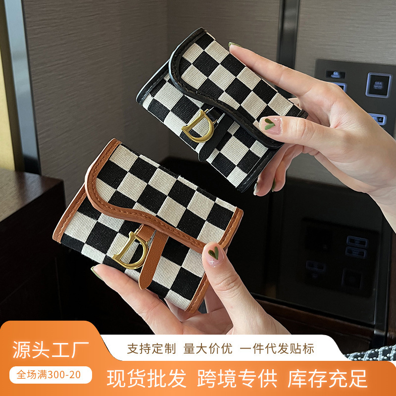 Card Bag Multi Card Bit High Color Value Coin Purse Trendy Autumn and Winter Internet Popular Folding Card Bag Organ Fashionable All-match Short Small