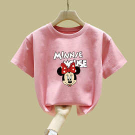 女童可爱洋气短袖t恤衫夏季女宝宝纯棉上衣卡通动漫T恤衫女孩半袖