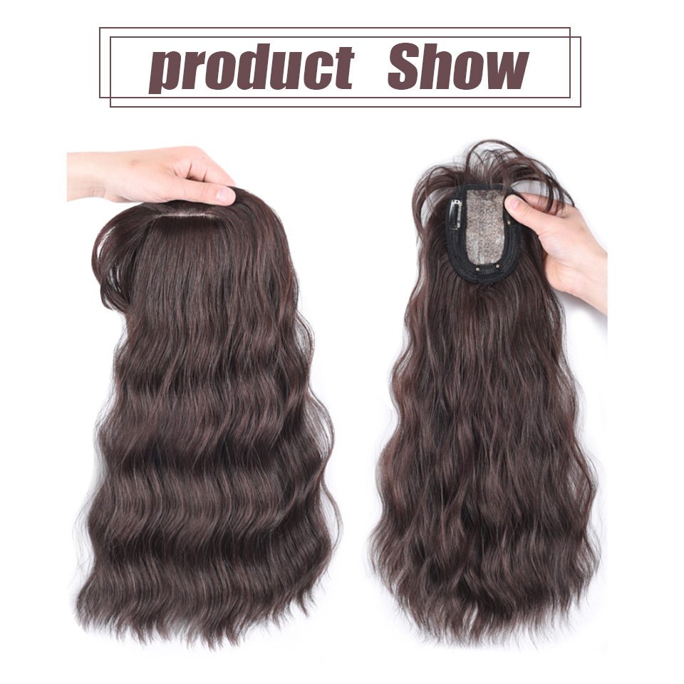 Peluca de flequillo de aire de estilo francés cubierta de verano femenina cabello blanco escaso reemplazo de cabello sin costuras Peluca de cabello artificial invisible