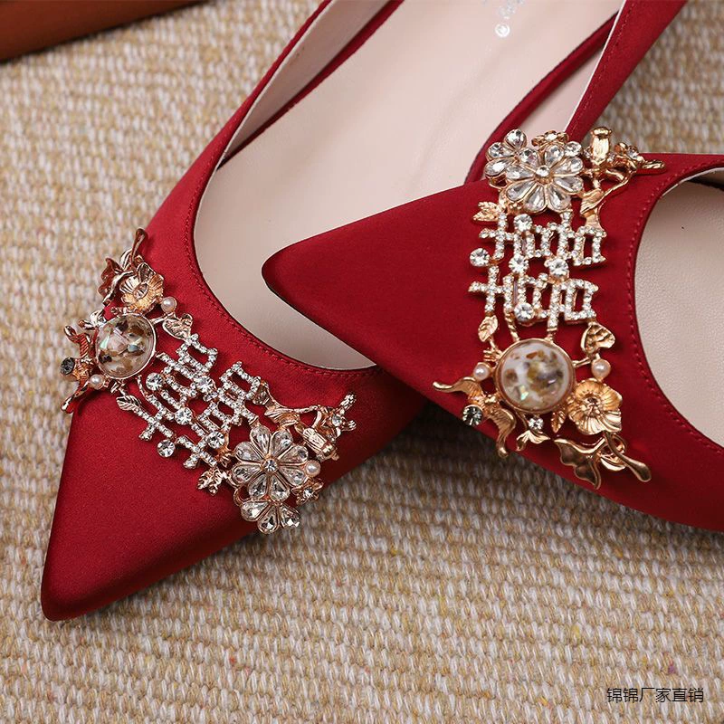 Свадебная обувь женская 2024 новая хрустальная обувь со стразами