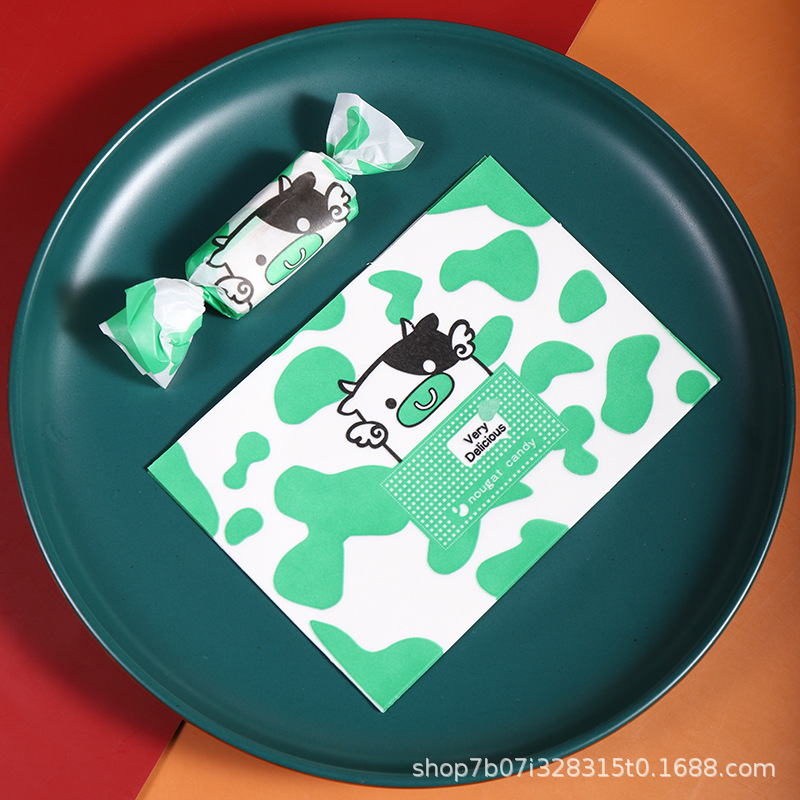 Papel de embalaje de papel de turrón embalaje de papel de caramelo embalaje de papel de turrón papel de caramelo de arroz glutinoso 100 piezas