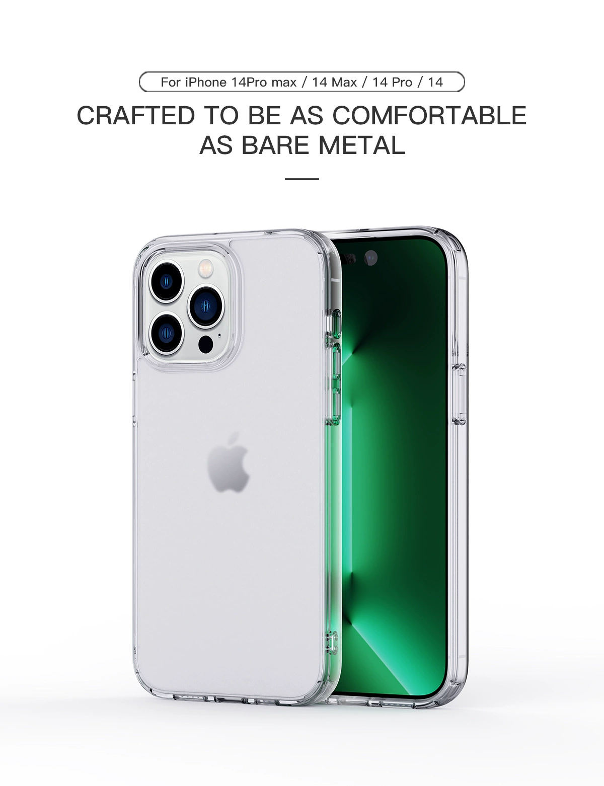 Чехол совместимый с iPhone 14, матовый чехол, защитные накладки на углы pro, защита от падений
