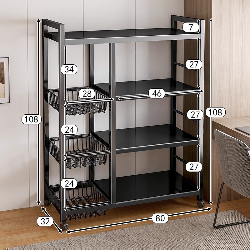 Estante de almacenamiento de piso a techo Estante de almacenamiento de varias capas Dormitorio de niñas Almacenamiento en el hogar Exhibición de hierro forjado Sala de estar Estante corto extraíble