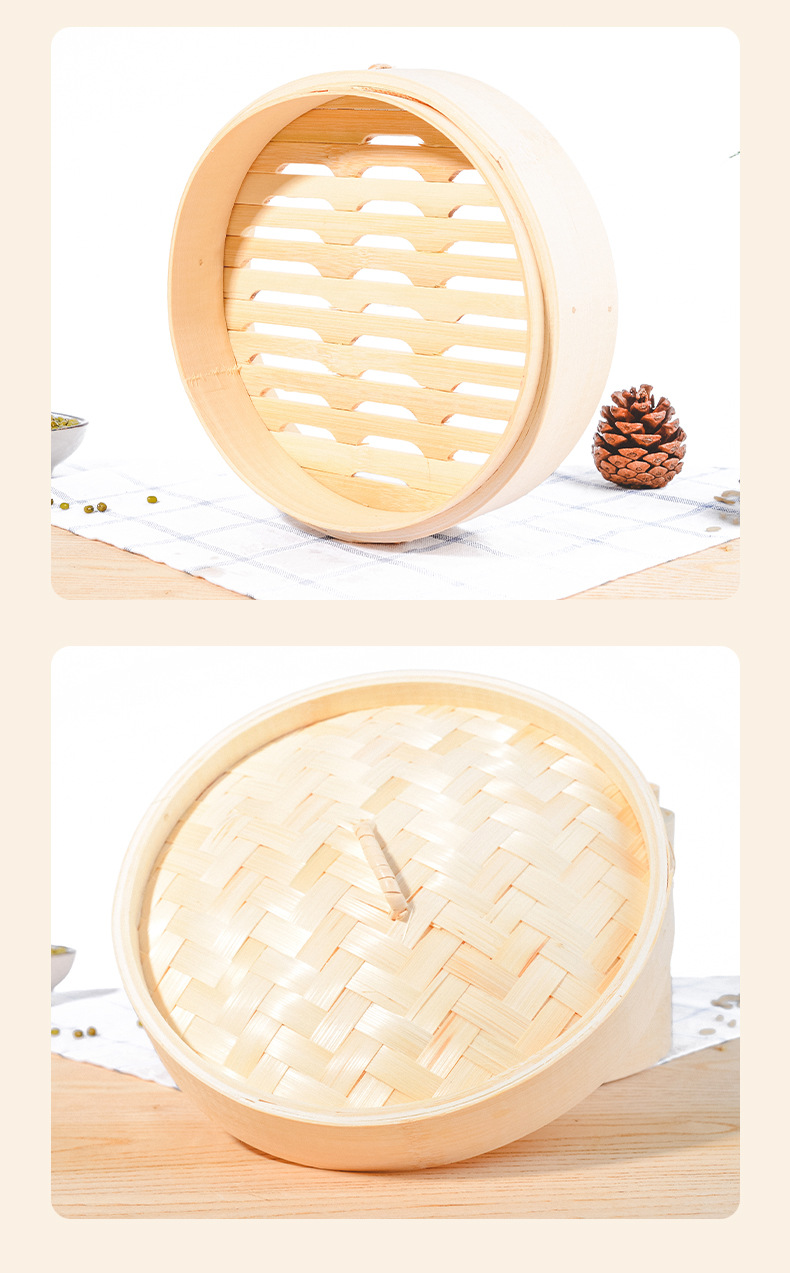 竹蒸笼竹制小笼包饺子包子加深笼屉手工蒸屉盖商用家用小大号笼屉-阿里巴巴
