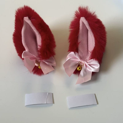accessories support in-stock delivery multi-color | Motosiklet dəbilqələri - cat-ear-pink-bow-1-pair-red