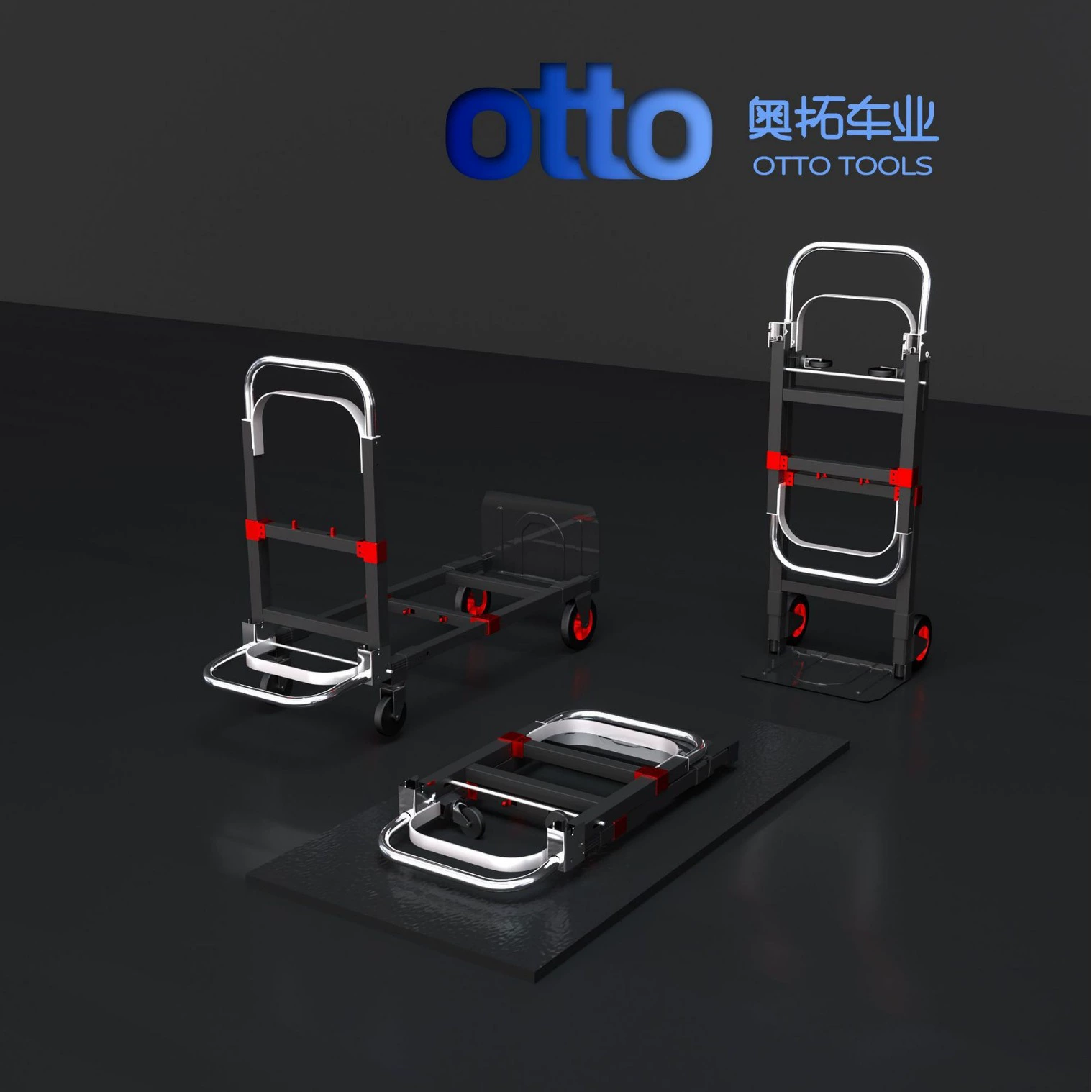 Многофункциональная малогабаритная тележка, телескопическая тележка, транспортная тележка из алюминиевого сплава, тележка для инструментов, складная платформенная тележка, четырехколесная тележка-прицеп.