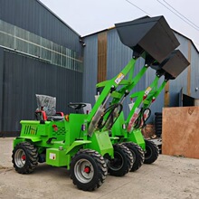 电动小铲车农用养殖清粪柴油装载机多功能轮式抓草机