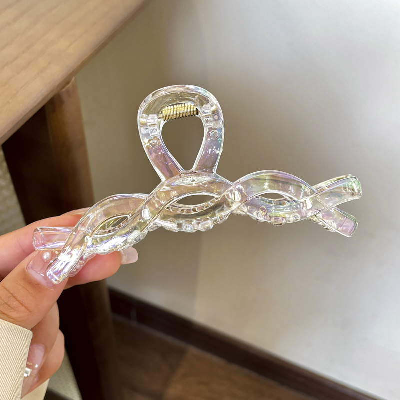 Clip de pelo marrón grande Nueva horquilla cuadrada accesorios para el cabello clip de horquilla simple Cabeza trasera clip de pelo clip de tiburón tocado