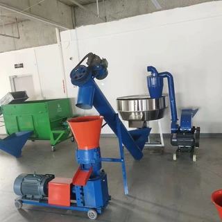 鸡鸭鹅饲料颗粒生产线  秸秆制粒机  小型全自动颗粒生产线