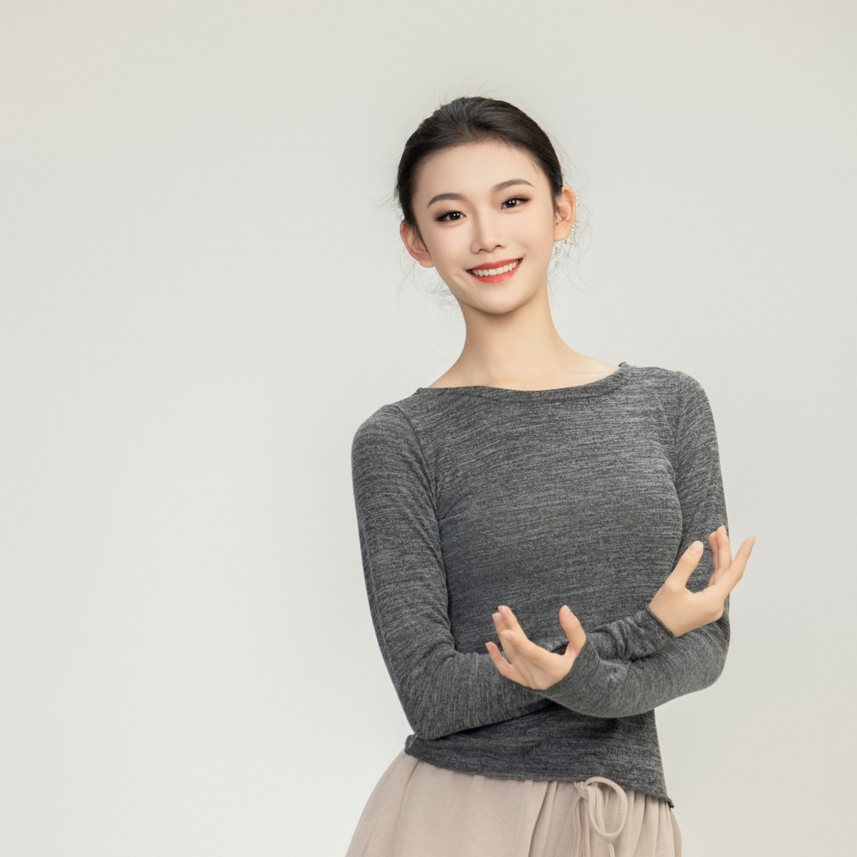 Modern Dance Tops, Professional Dance Practice Clothes, Winter Finger Long-sleeved Tight Art Examination Clothes, New Classical Dance Clothes