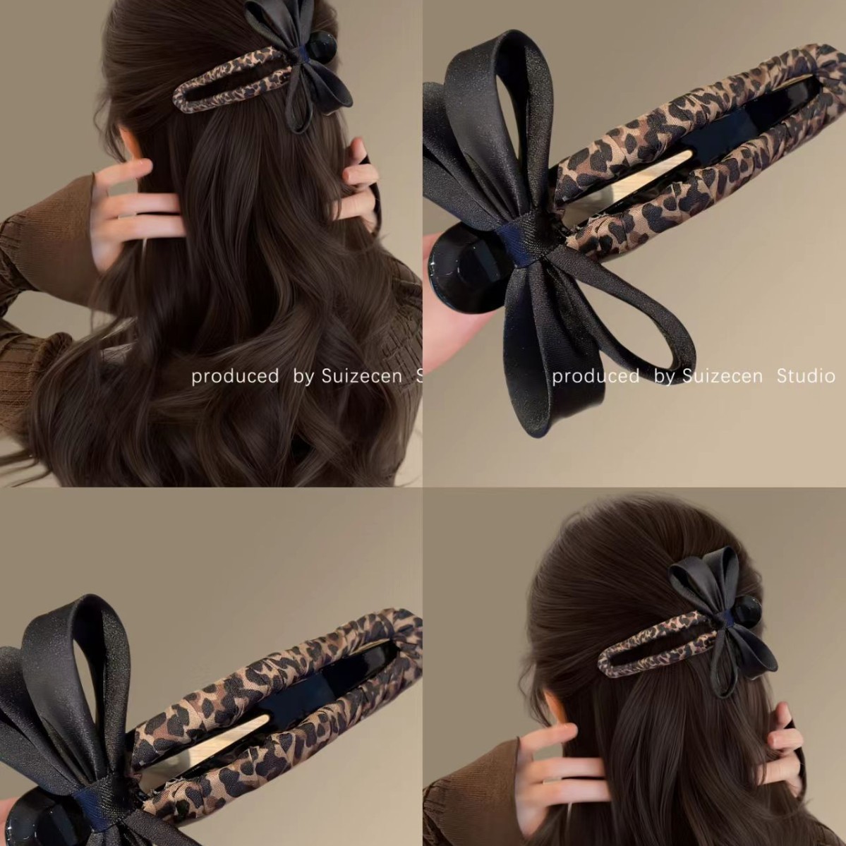 Korean-Style Fabric Bow Hair Accessory Hairpin Versatile Side Bangs Clip Back of the Head Top Clip for Stray Hair Bb Clip Bobby Pin