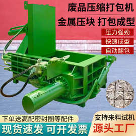 废铝液压打包机 160吨不锈钢压块成型机 自行车架废铁压块机