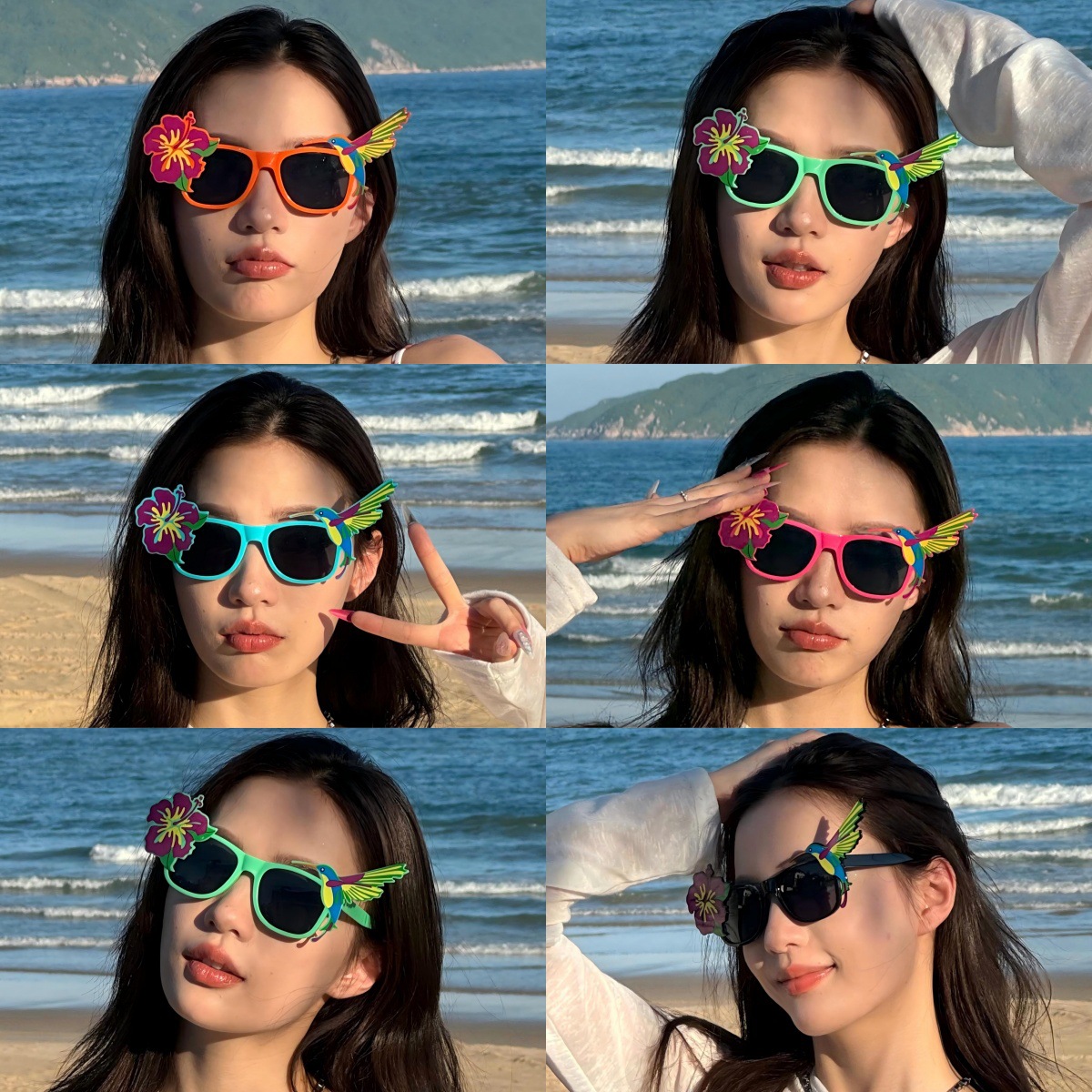 Gafas Divertidas para Fiesta Hawaiana de ABS Decorativas para Playa