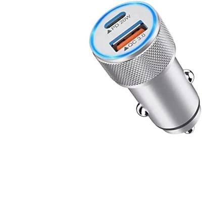 Alloy Car Charger Qc3.0 – Mobil şarj cihazları - q30pd20w-silver-pp-bag