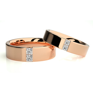 Versatile Casual Style Couple Ring Plated with 18K Gold Cross-Border Silver Ring Genuine Moissanite S925 Silver Ring Wide Version