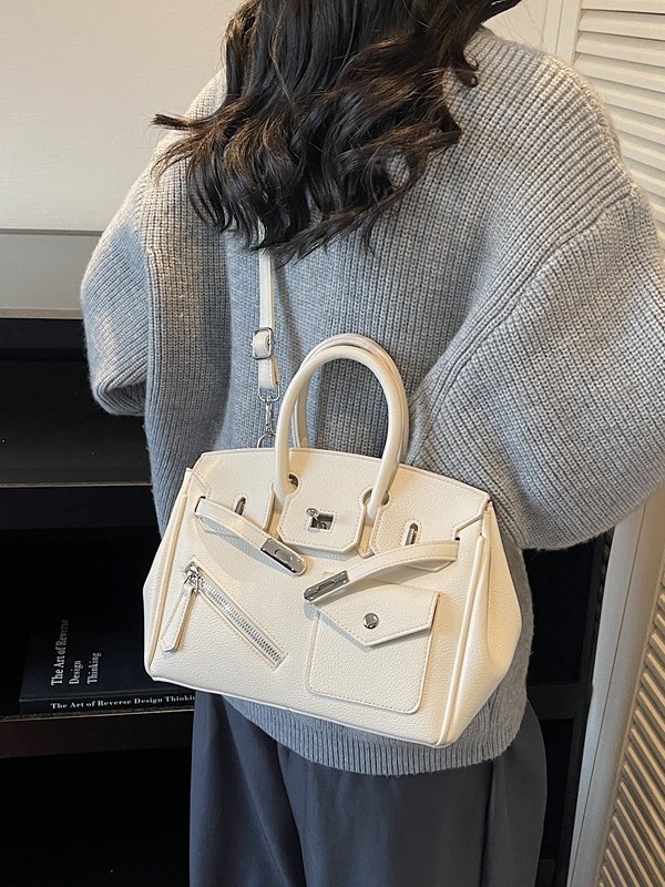 Bolsos de platino de textura superior, bolsos de gran capacidad, nuevos bolsos de mano transfronterizos, bolsos de hombro retro, bolsos de Kelly
