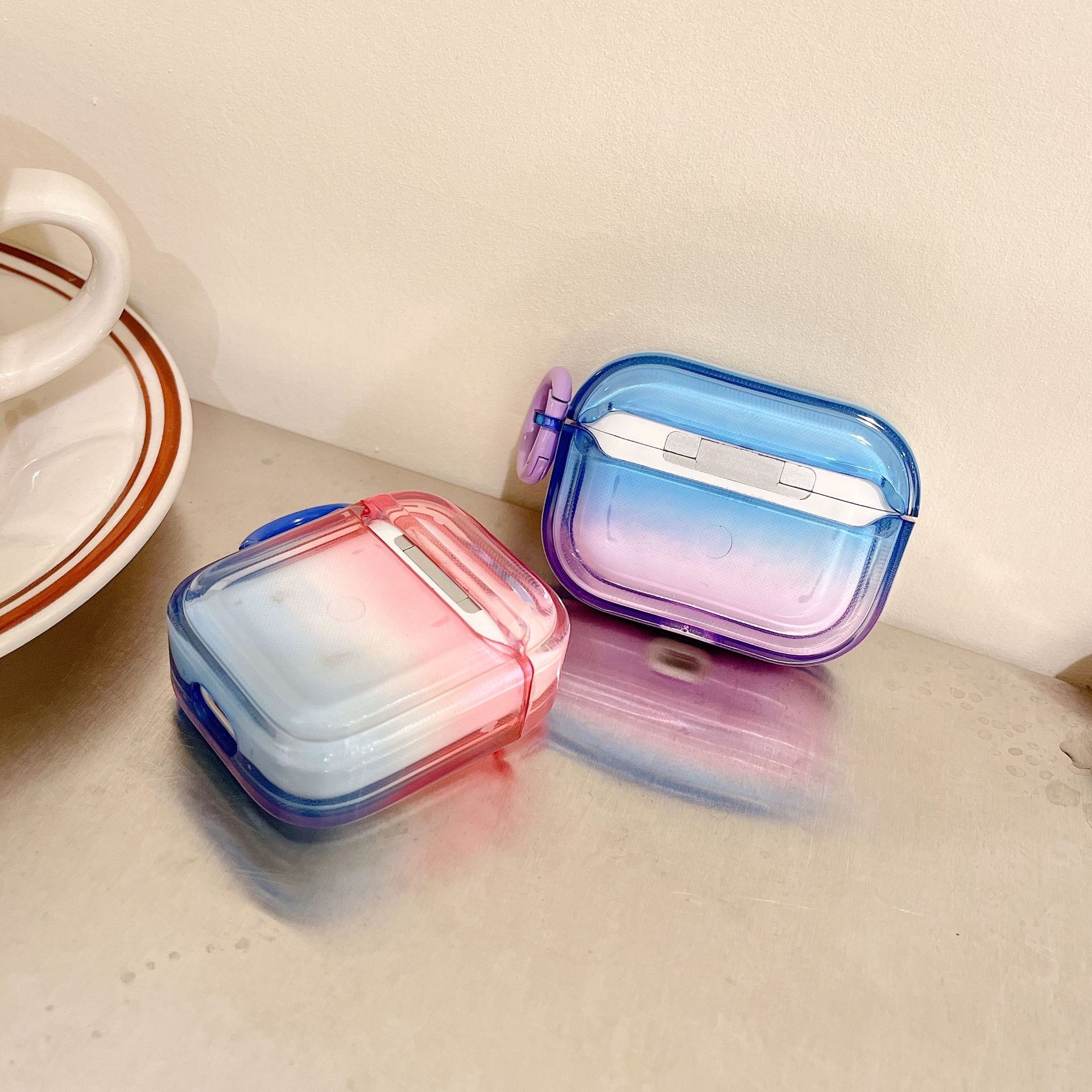 Gel De Silice Dégradé De Couleur Style Simple Cas D'écouteur Téléphone Accessoires display picture 5