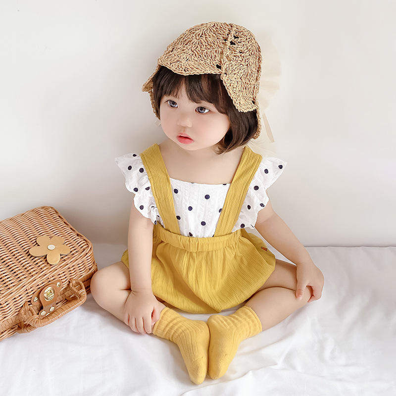 Quần Yếm Bé Gái Chấm Bi Mùa Hè - T178 - Thời Trang Kids đẹp 1