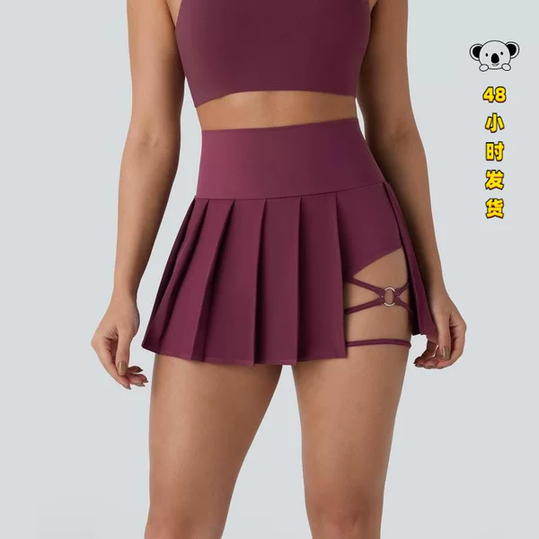 H 12876 Pleated Sport Skirt Anti Slip Pleated Sports Skirt for Girls Tennis Skirt