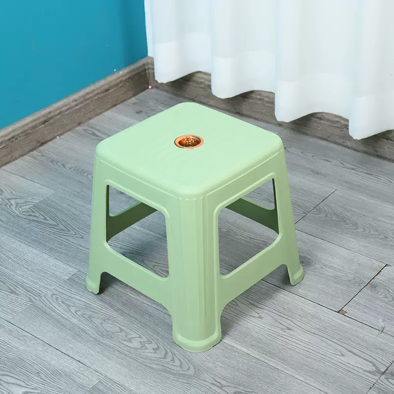 加厚塑料凳子 简约方凳餐厅椅幼儿园用换鞋凳印logo 塑料凳子